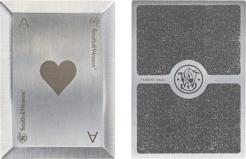 Smith Wesson S W Bullseye Throwing Cards 4-Pack SS Laser Etched W/Shth
