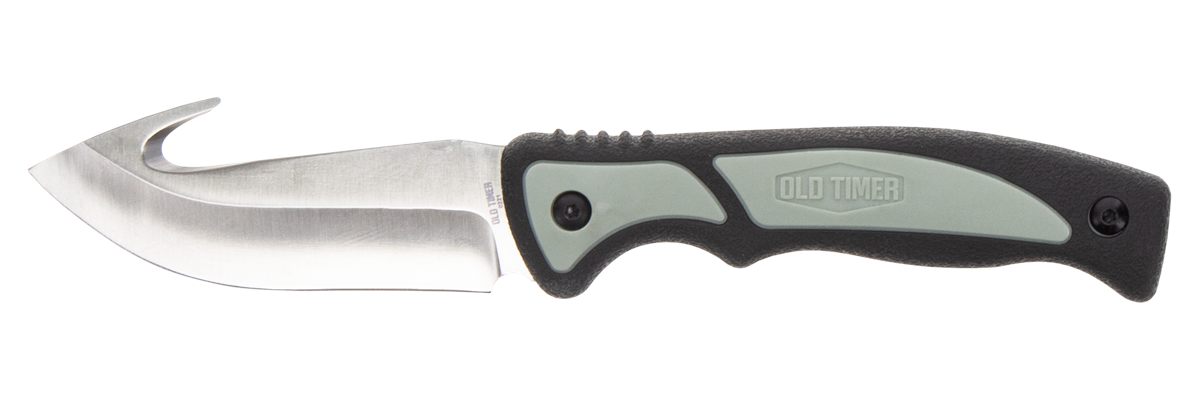 Old Timer 1137138 Trail Boss 3.70in Fixed Gut Hook Plain Stainless Steel Bl
