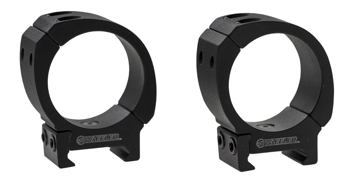 Wheeler Sporter Bi-Weaver Style Pic Rings 1in Medium Black