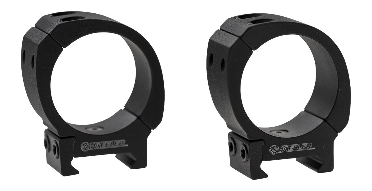 Wheeler Sporter Bi-Weaver Style Pic Rings 1in High Black
