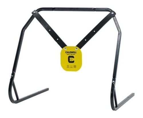 Caldwell 1140016 Gong Target Stand 8in Yellow AR500 Steel Hanging Includes view 3