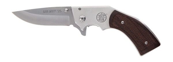 Smith Wesson S W Knife Model 325 Revolver 3in Folder W/Wood Grips view 2