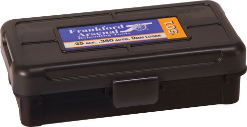 Frankford Arsenal 1083783 Hinge-Top Ammo Box 9mm/25/380ACP Black Polymer 50 view 2