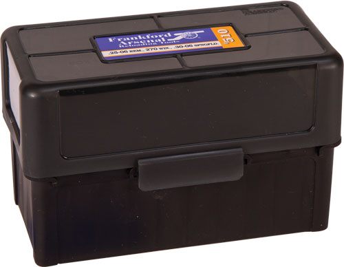 Frankford Arsenal 1083790 Hinge-Top Ammo Box 270 Win/280 Cal/25-06 Rem Blac view 2