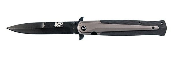Smith Wesson M P 1085898 Dagger Clip Point Folding Knife 3 7/8in Blade Blac