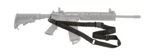 Caldwell 156215 Single Point Tactical Sling Black Nylon Adjustable Bungee A view 2