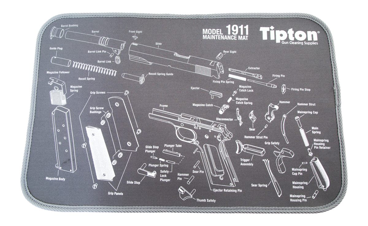 Tipton 558680 Maintenance Mat Black/Gray Neoprene Top w/Rubber Back 11inx17