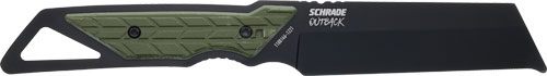 Schrade Knife Outback Cleaver Fixed 3.6in Black/Green