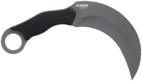 Schrade Knife Boneyard 5.2in Fixed Karambit Matte SS/Black