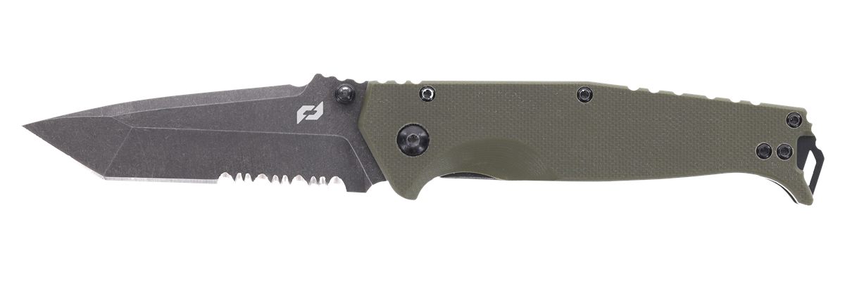 Schrade 1159324 Melee 3.50in Folding Tanto Part Serrated Dark Stonewash D2