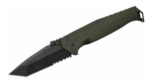 Schrade 1159324 Melee 3.50in Folding Tanto Part Serrated Dark Stonewash D2 view 2
