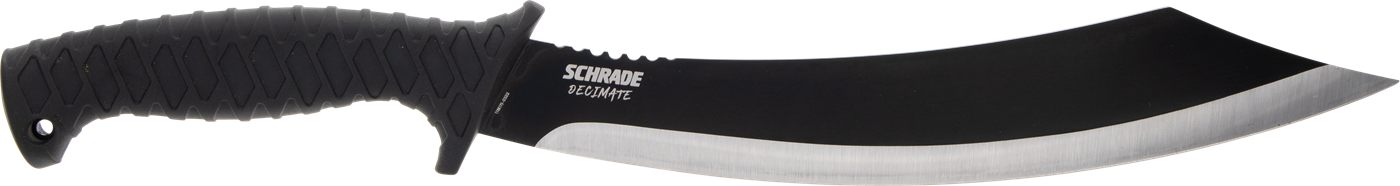 Schrade 1182527 Decimate Parang 11.75in Fixed Plain Black Oxide 3 Cr13 Stee