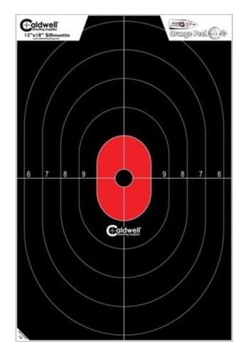 Caldwell Silhouette Center Mass Target Orange and Black 8 Pack
