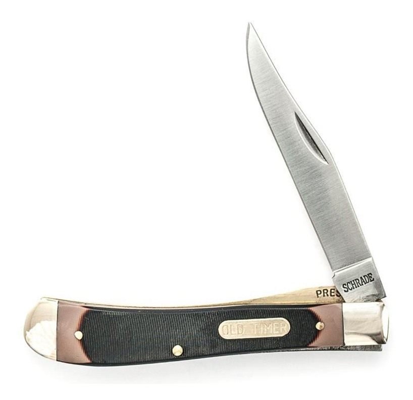 OLD Timer 194OT 3-7/8in Gunstock Trapper Knife Sawcut Handle Hangable BOX