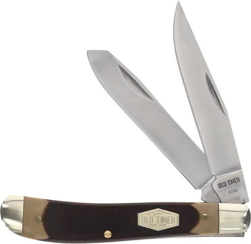Old Timer 94OT Gunstock Trapper Knife Sawcut Handle (2 Blades) Hangable BOX view 2
