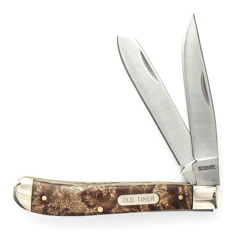 Old Timer 94otw Gunstock Trapper Knife Desert Iron Wood Handle (2 Blades)ha