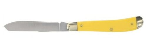 Old Timer 94oty Gunstock Trapper Knife Yellow Handle (2 Blades) Hangable Bo view 3