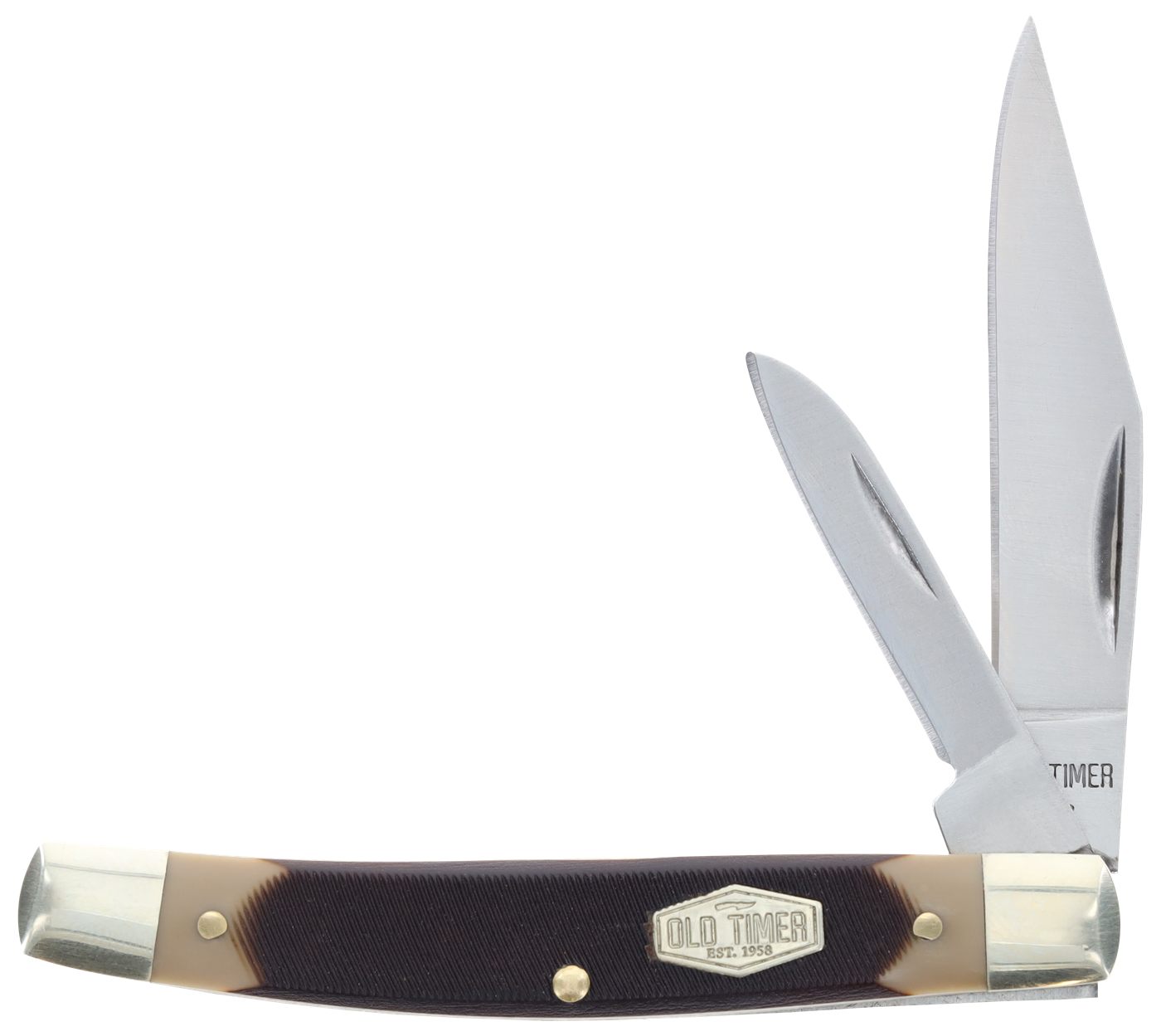 Old Timer 1179231 Middleman Jack 2.50in 1.70in Folding Clip/Sheepsfoot Plai