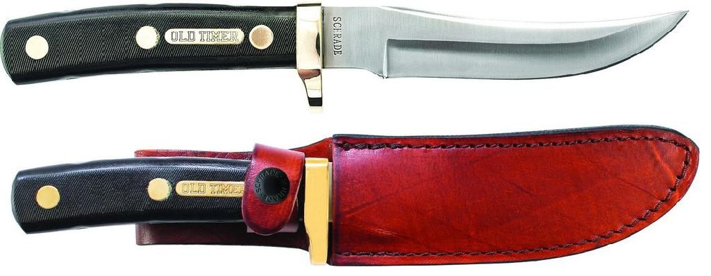 OLD Timer 160OT 5in Mountain Lion Knife W/Leather Sheath Hangable BOX