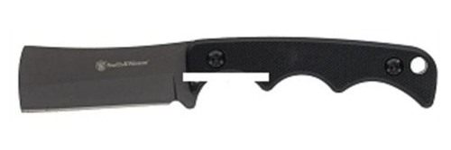 Smith Wesson H.R.T. Cleaver Neck Fixed Knife 2in Blade Black with Nylon She