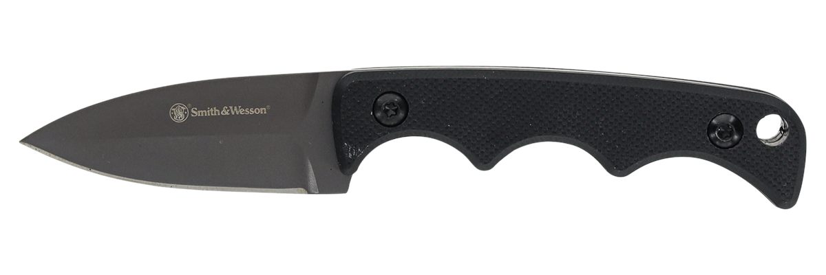 Smith Wesson Knives 1193156 H.R.T. Neck Knife Fixed Spear Point/Plain Titan