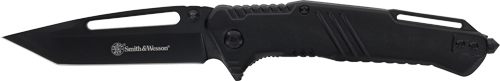 Smith Wesson S W Knife Extreme OPS 3in Tanto W/Glass Breaker Black/Black view 2