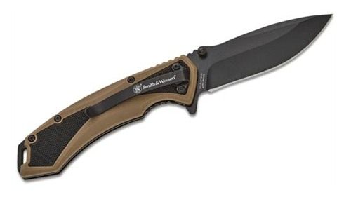 Smith Wesson Extreme Ops Spring Assist Folding Knife 3-1/4in Drop Point Bla view 2