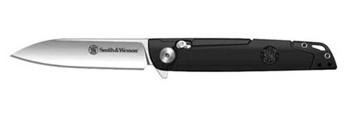 Smith Wesson KT 24/7 Crossbar Folder Knife 3-1/4in Drop Point Blade Black view 2