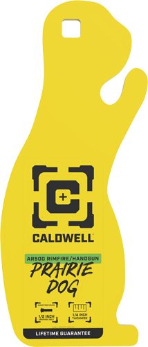 Caldwell 4002313 Rimfire/Handgun Yellow AR500 Steel Prairie Dog 1/4in Thick view 2
