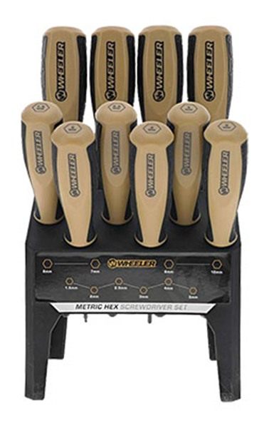 Wheeler Metric Hex Benchtop Screwdriver Set 10/ct