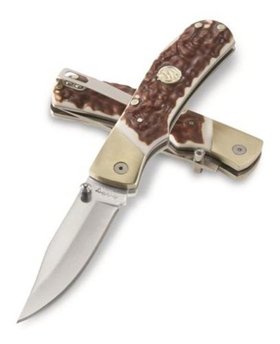 Uncle Henry Next Gen 7UH Folding Knife 3in Clip Point Blade Staglon Clamshe