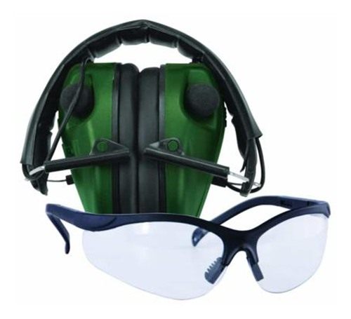 Caldwell E-MAX LoPro Electronic Muffs With Shooting Glasses