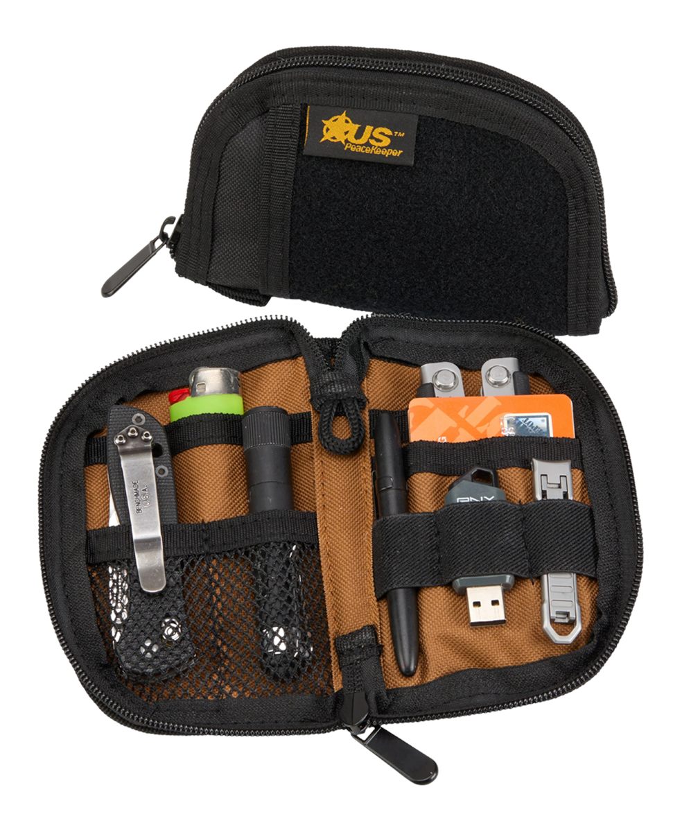 US PeaceKeeper Products EDC Pocket Organizer (Black/Tan) view 2