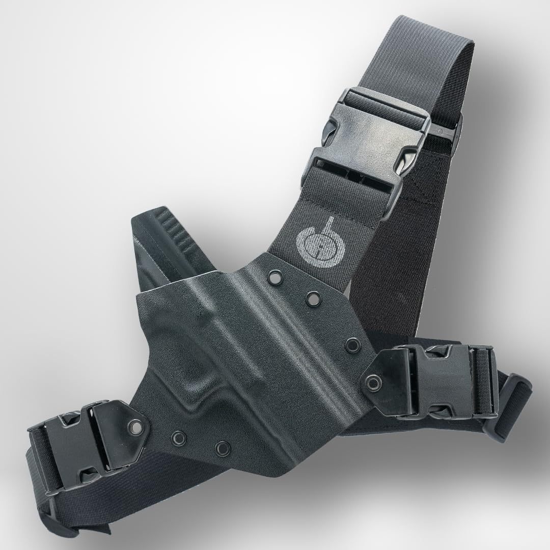 GunfightersINC Kenai Chest Holster for a Glock - Black (Model - 17, Right)