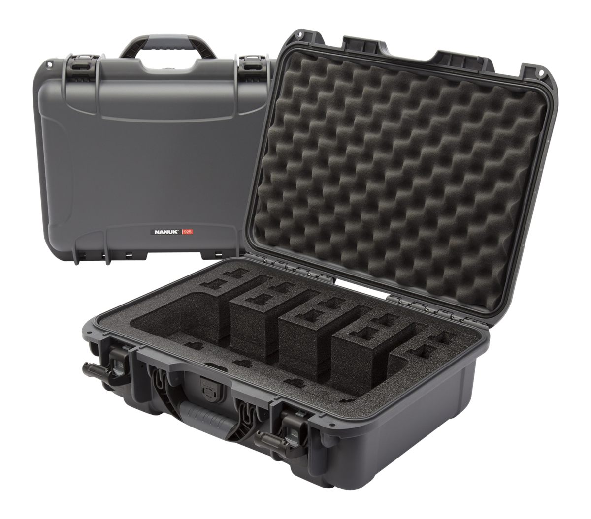 Nanuk Gear Protection USA 9254UP7 925 4 Up Gun Case Waterproof Graphite Res
