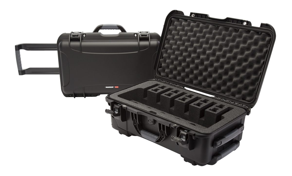 Nanuk 935 Hard Case with Wheels and 6 UP Custom Foam Insert, IP67 Waterproo