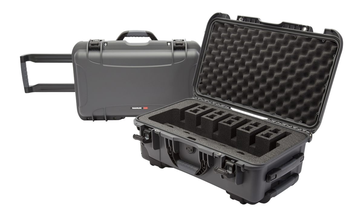 Nanuk 935 Waterproof Professional Gun Case with Foam Insert for 6UP w/Wheel view 2