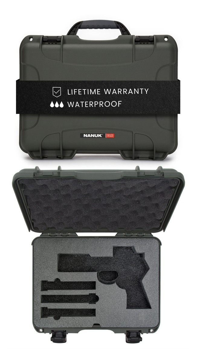 Nanuk 910 Hard Case with 2 UP Custom Foam Insert, IP67 Waterproof Crushproo