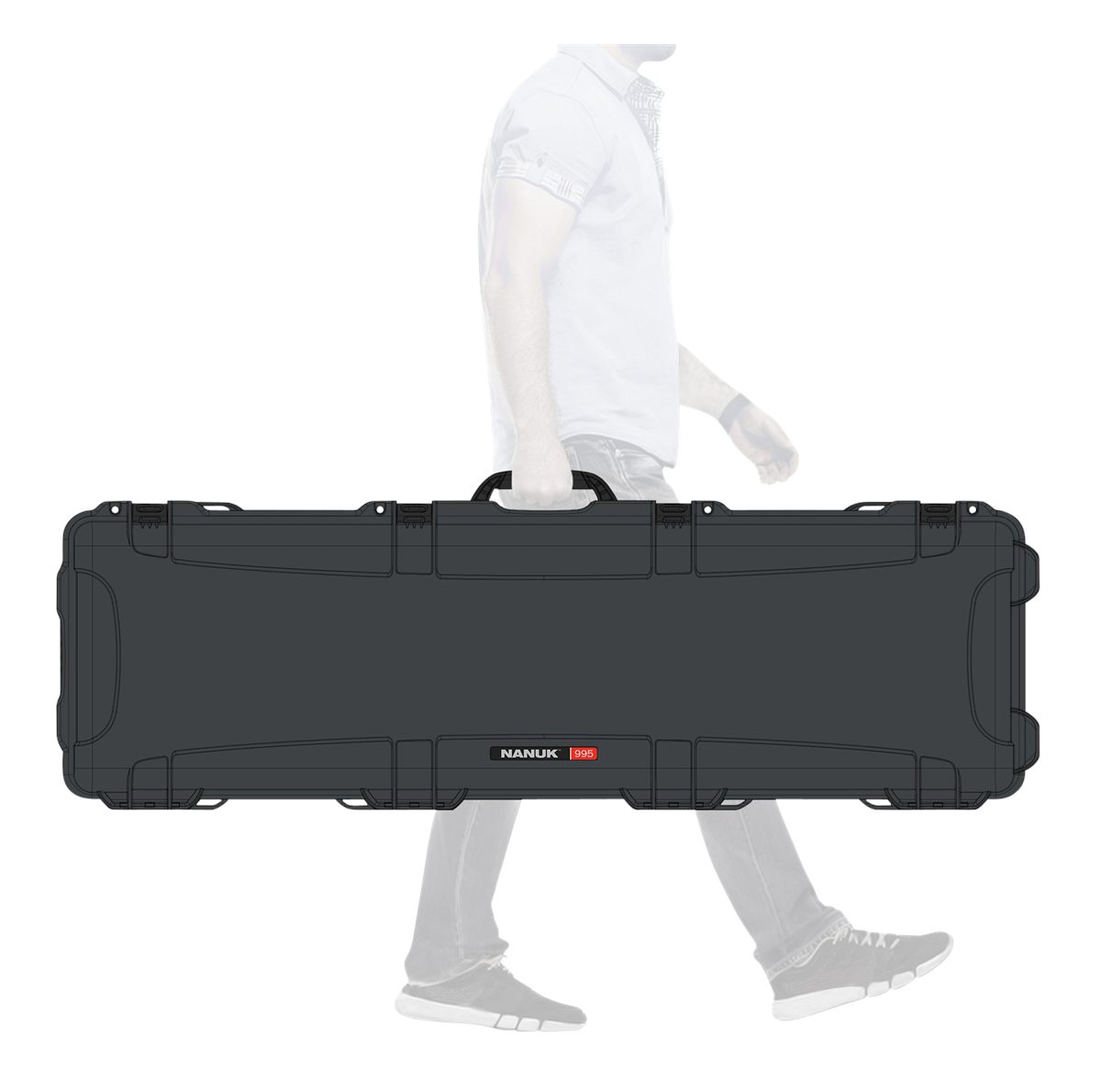 Nanuk Gear Protection USA 9951007 995 Waterproof Graphite Resin with Foam P