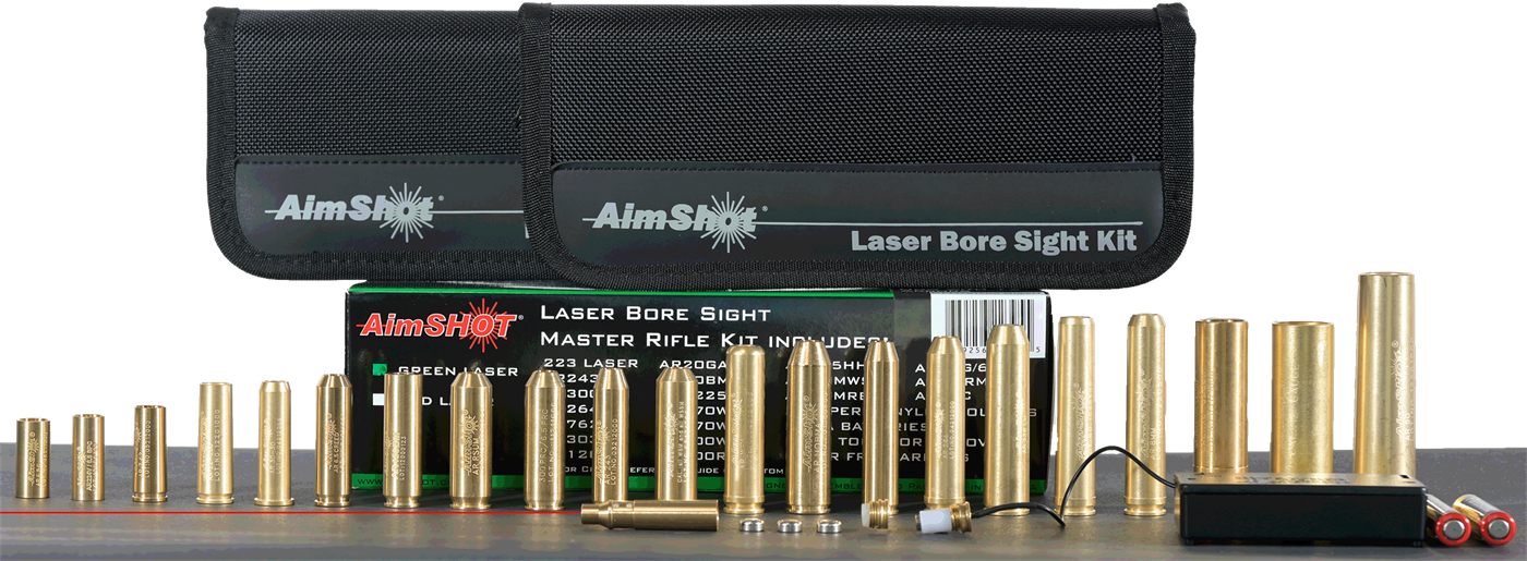 Aimshot Master Kit Multi-Caliber Bore Sight with Red 650nM Laser, Uses L736
