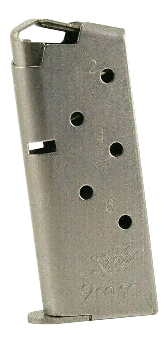 Kimber Mfg, 1200846A Micro 9 6rd Flush Fit 9mm Luger Silver Stainless Steel