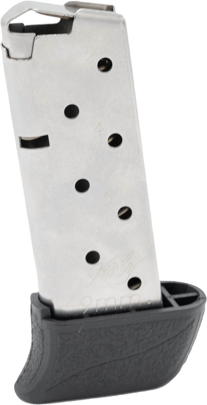Kimber Mfg, 1200848A Micro 9 8rd Extended 9mm Luger Silver Stainless Steel