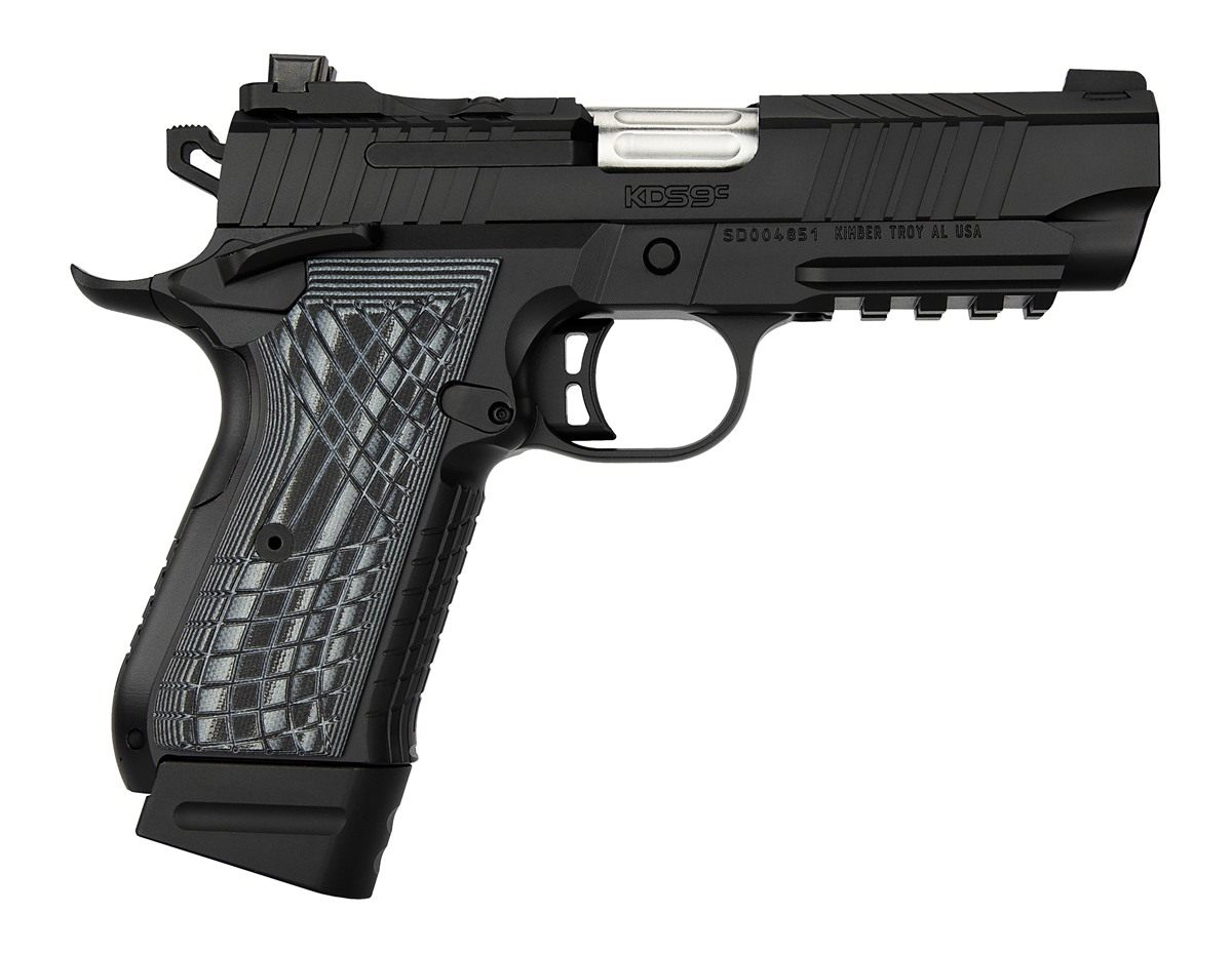 Kimber Mfg.,3100014 KDS9C Rail 9mm 15+1 18+1 4.09in KimPro Black Front and