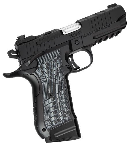 Kimber Mfg.,3100014 KDS9C Rail 9mm 15+1 18+1 4.09in KimPro Black Front and view 3