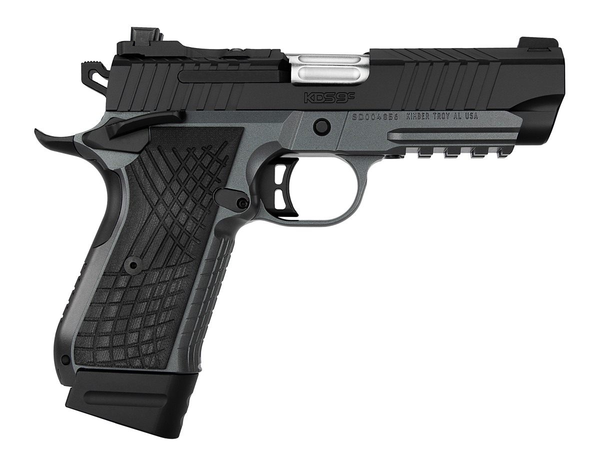Kimber Mfg.,3100018 KDS9C Rail 9mm 10+1 4.09in KimPro Gray/Black Front and