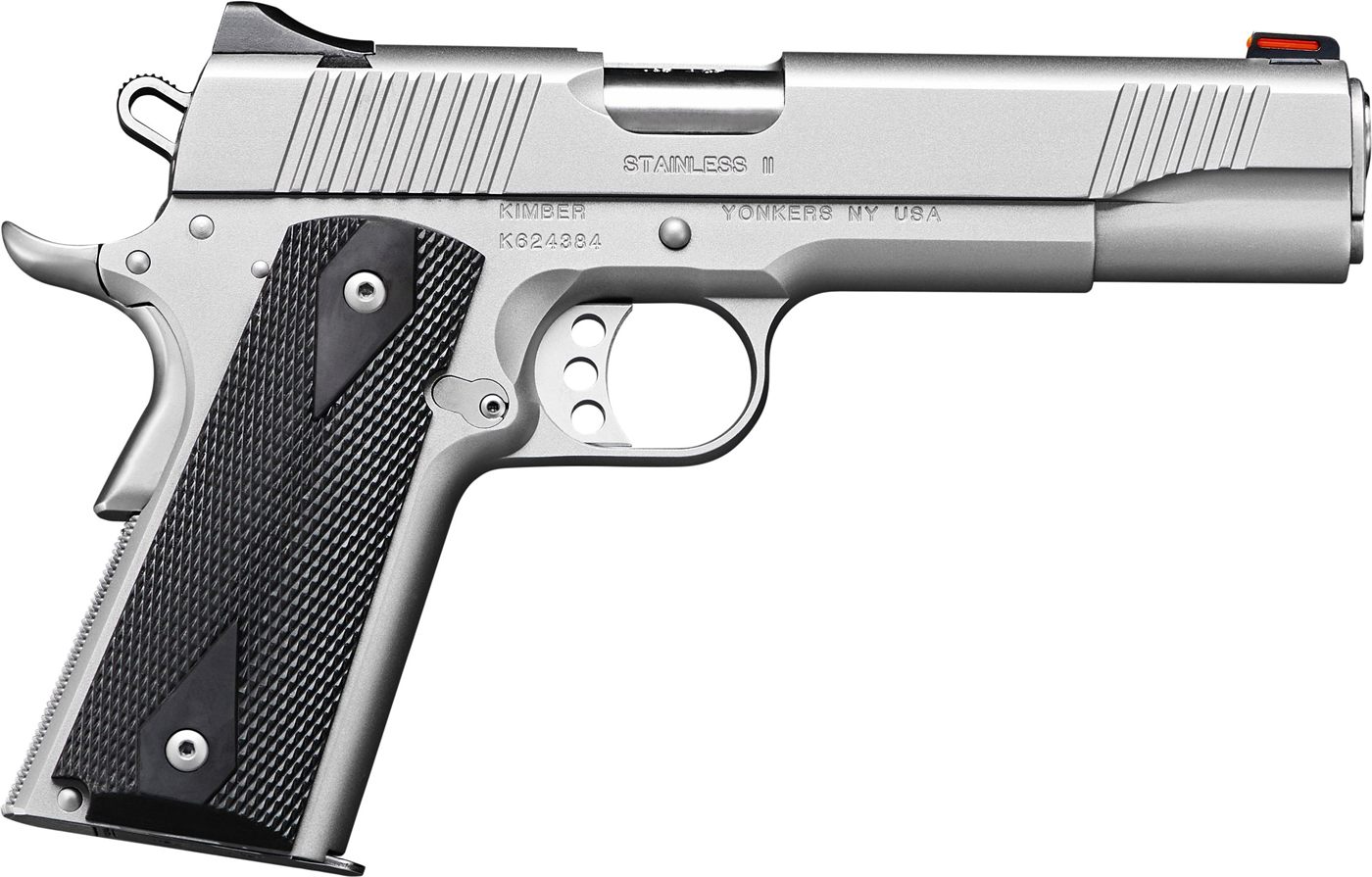 Kimber Mfg.,3200007CAB Stainless II (CA) 45 ACP 7+1 5in Front Serrations St