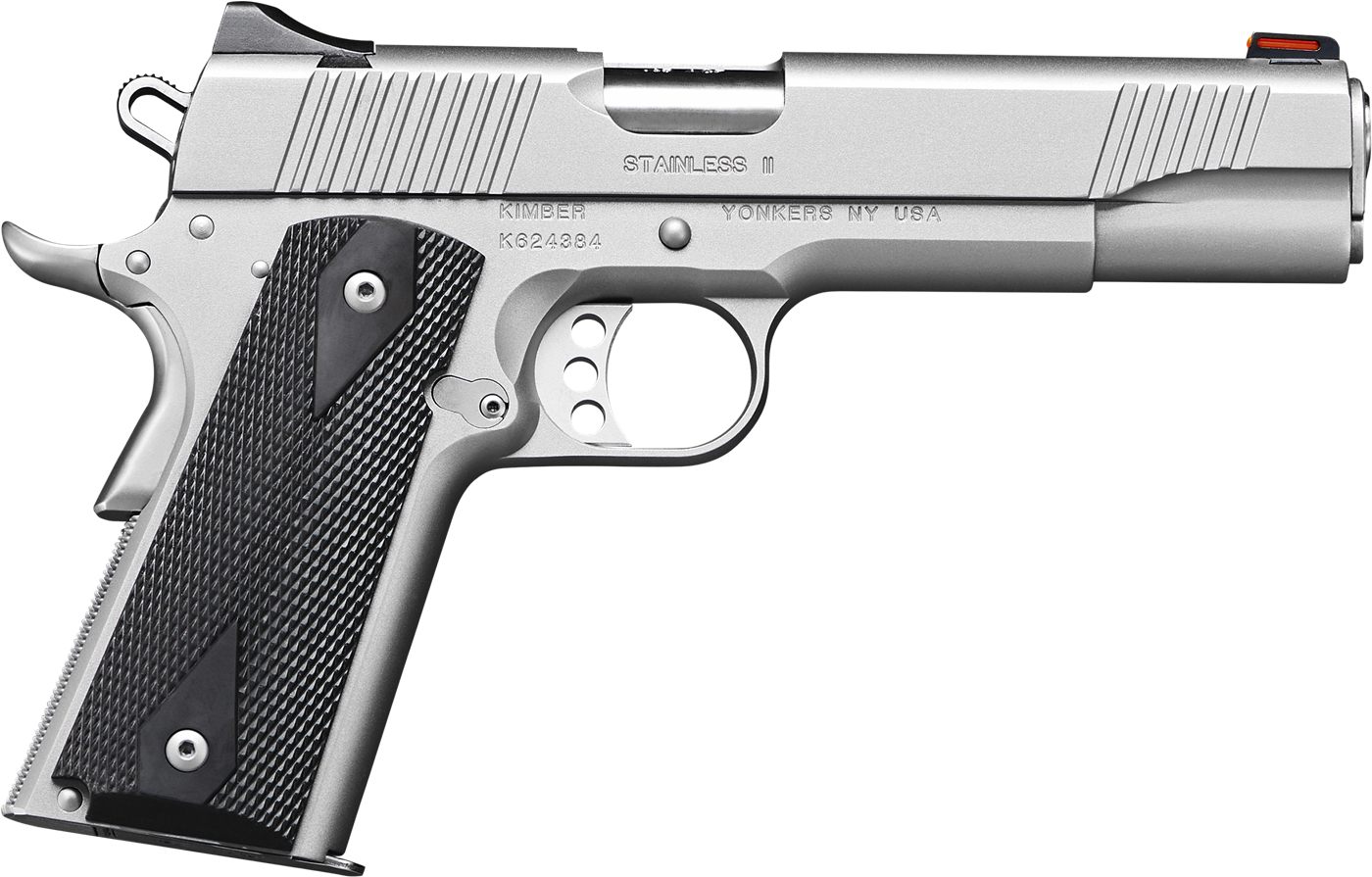 Kimber Mfg.,3200007CAB Stainless II (CA) 45 ACP 7+1 5in Front Serrations St view 2