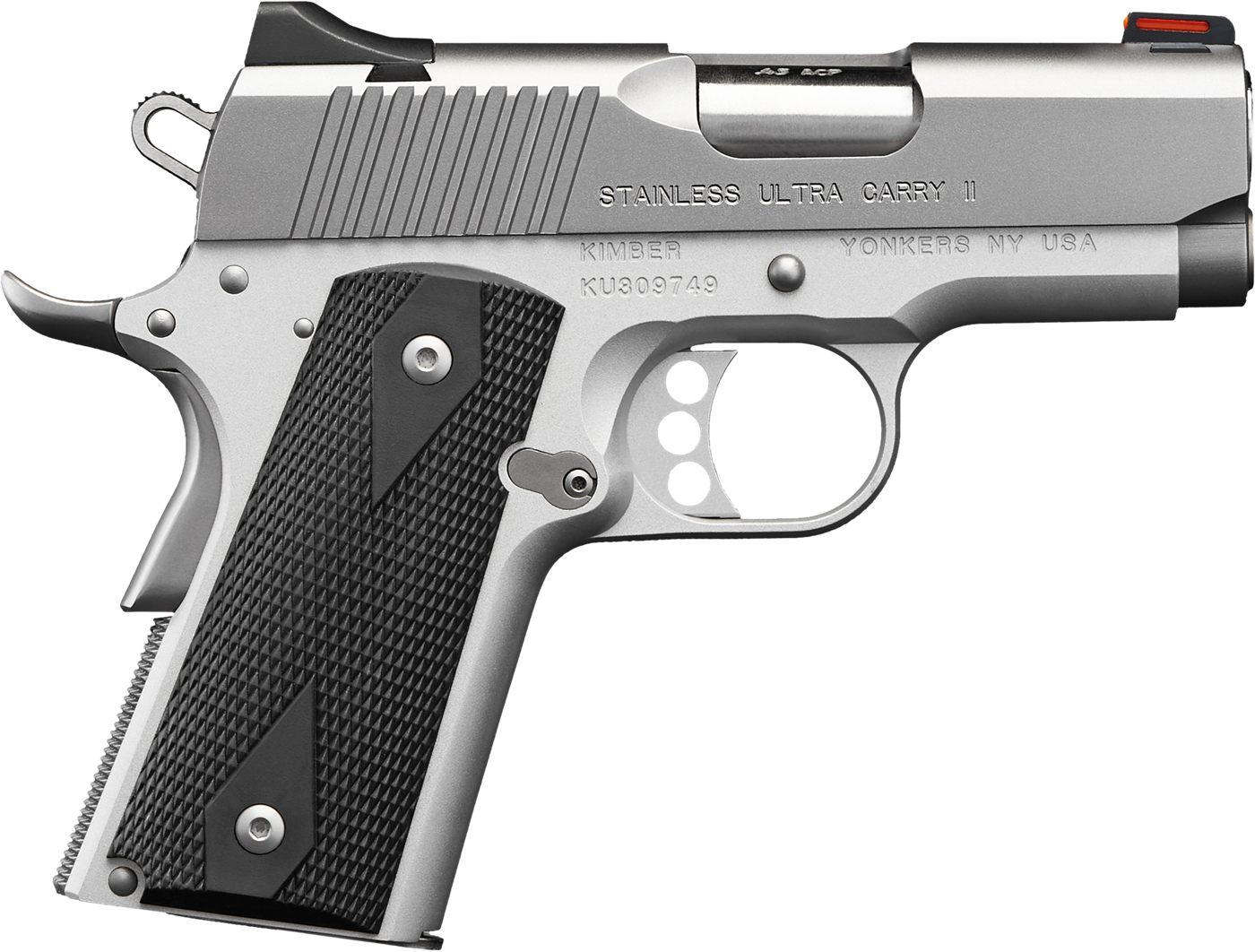 Kimber Mfg.,3200062CA Stainless Ultra Carry II (CA) 45 ACP 7+1 3in Satin Si