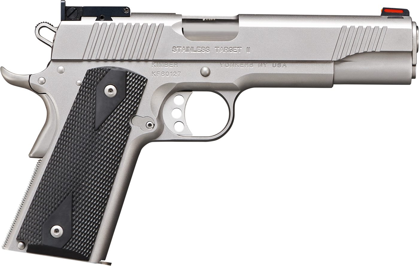 Kimber Mfg.,3200108CA Stainless Target II (CA) 9mm 9+1 5in Satin Silver Fro