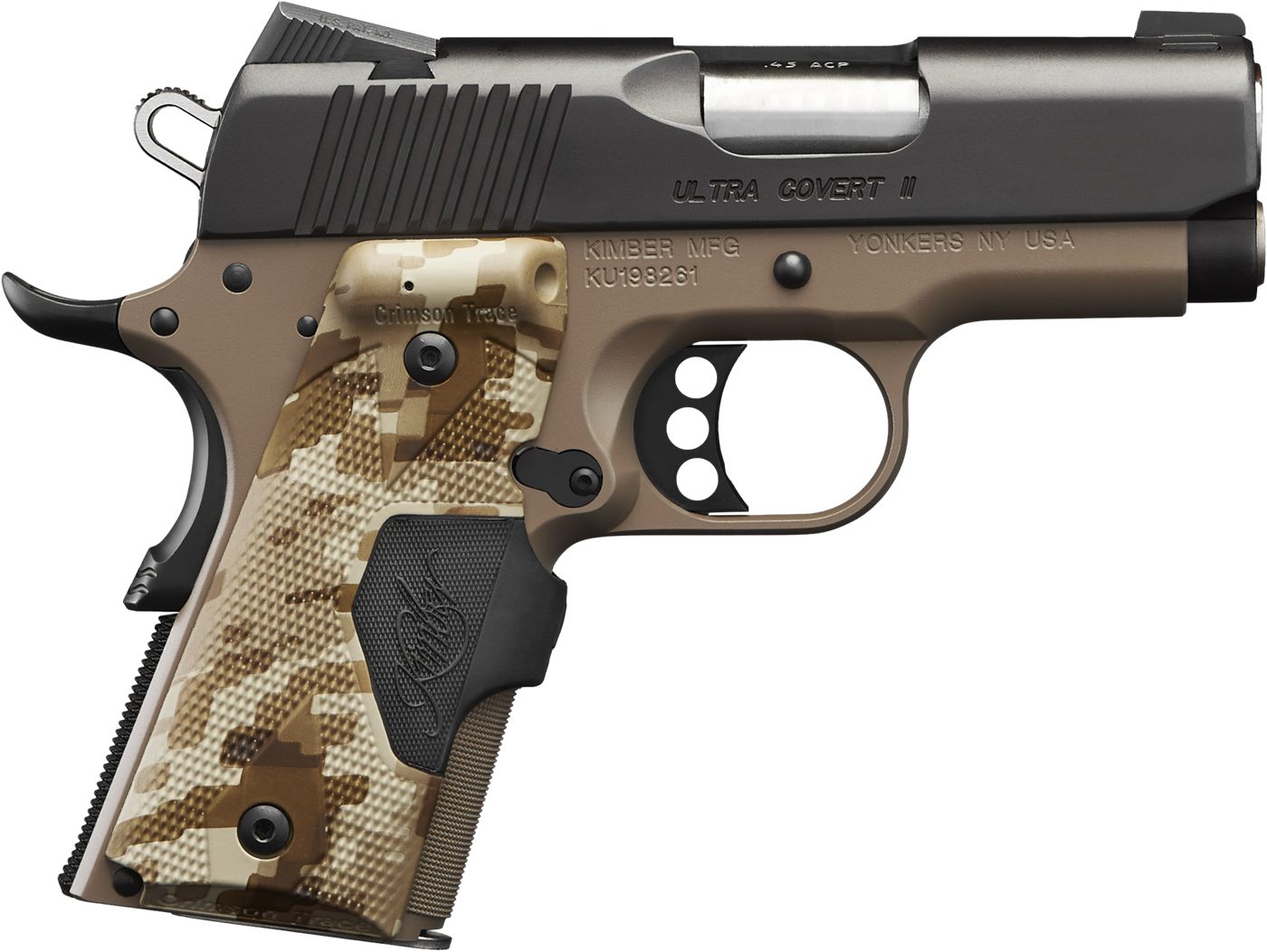 Kimber Mfg.,3200167CA Ultra Covert II (CA) 45 ACP 7+1 3in Matte Black Steel